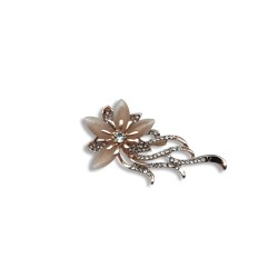 Stone flower brooch