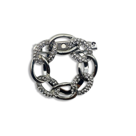 Knot buckle ring brooch