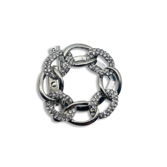 Knot buckle ring brooch