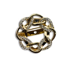 Knot buckle ring brooch