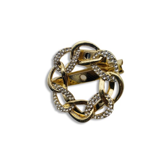 Knot buckle ring brooch